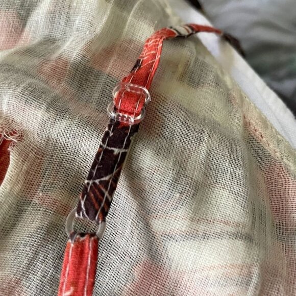 Womens Floral Sundress Spaghetti Straps Empire Waist Size Medium c - Picture 11 of 14